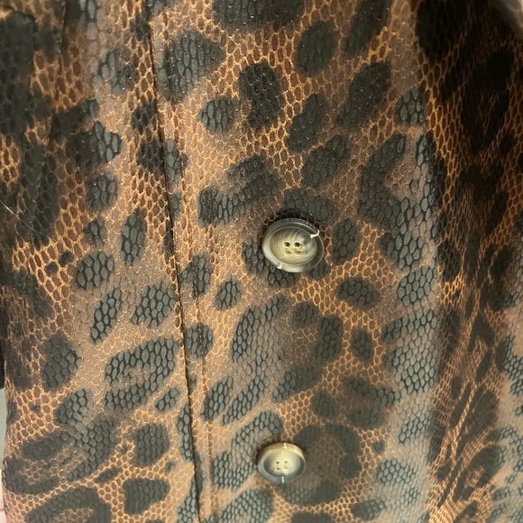 Leopard Print Women's Trench Coat - Picture 4 of 11